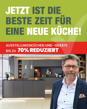 Beste Zeit Küchenaktion - Ausstellungsküchen bis zu 70% reduziert